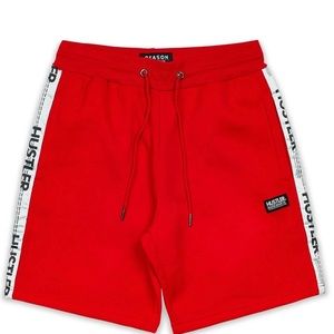 Hustler Red Mens Short’s With Stripes Size Small